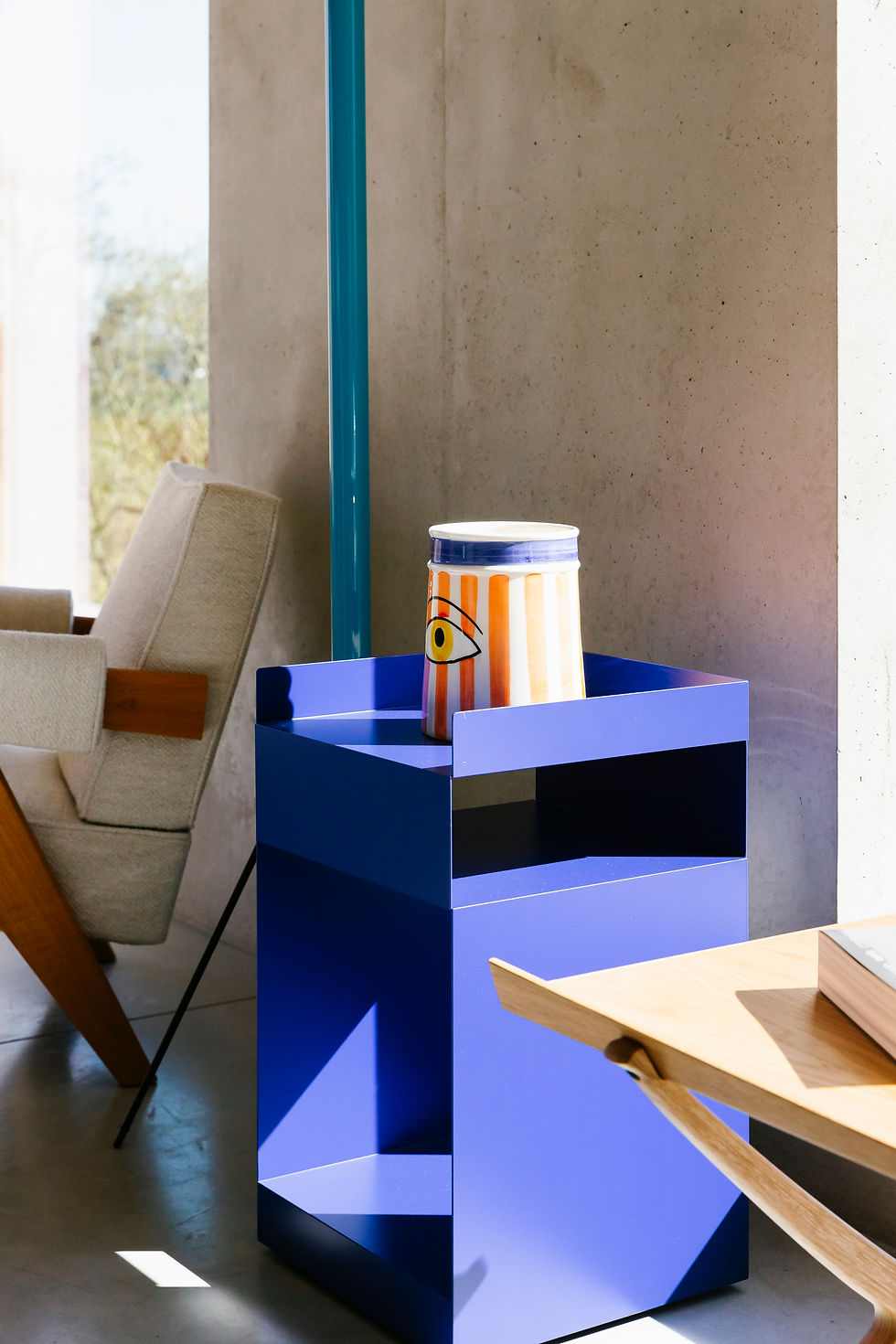 Thumbnail: Wine Chiller - Orange Stripes | Val Pottery