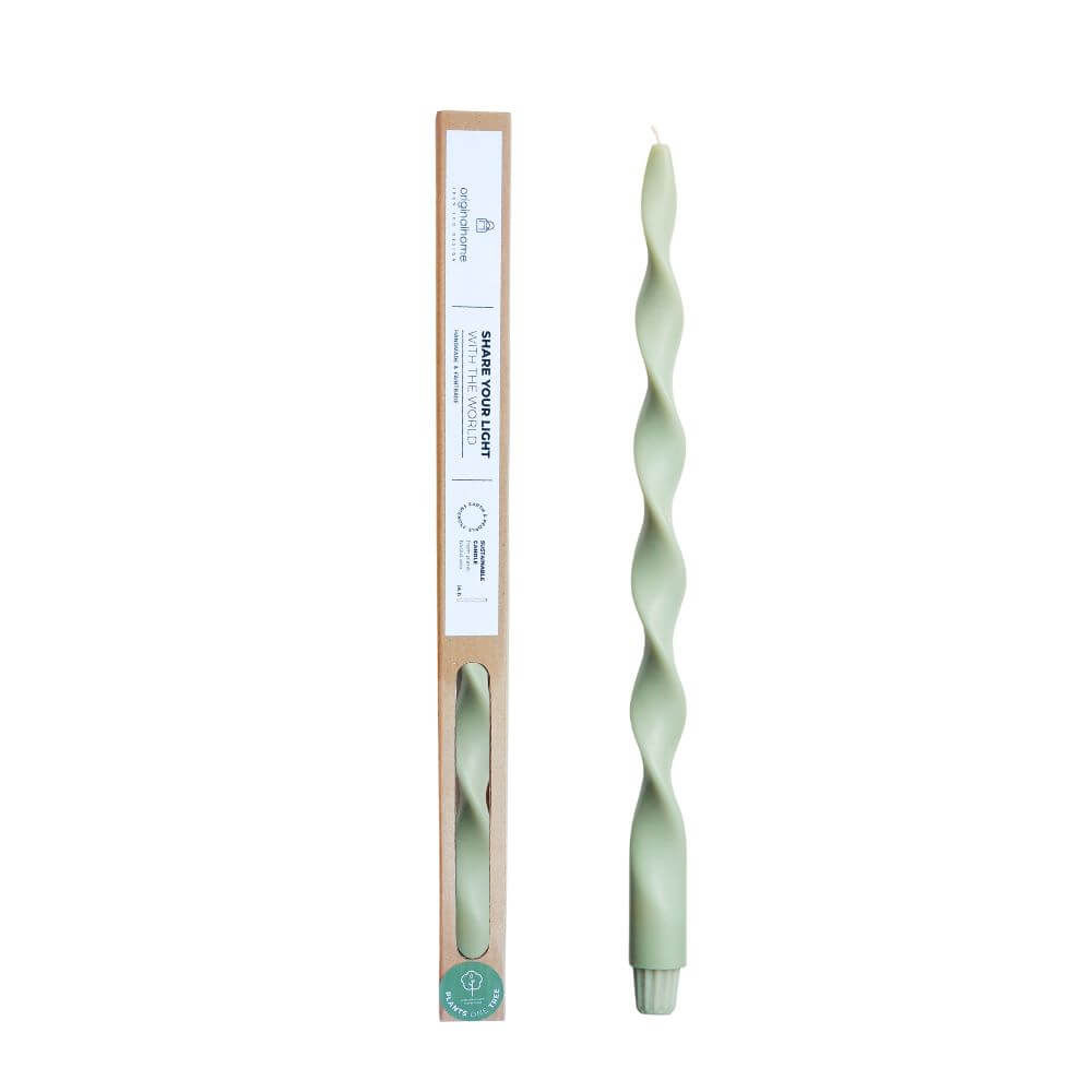 Big Lazy Spiral Candle - Green | Originalhome