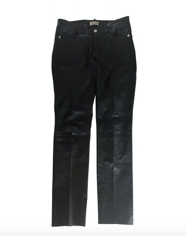 Zadig and Voltaire Straight Leg Leather Trouser