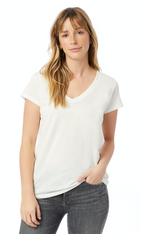 Alternative Apparel Everyday Cotton Modal V-Neck T-shirt White