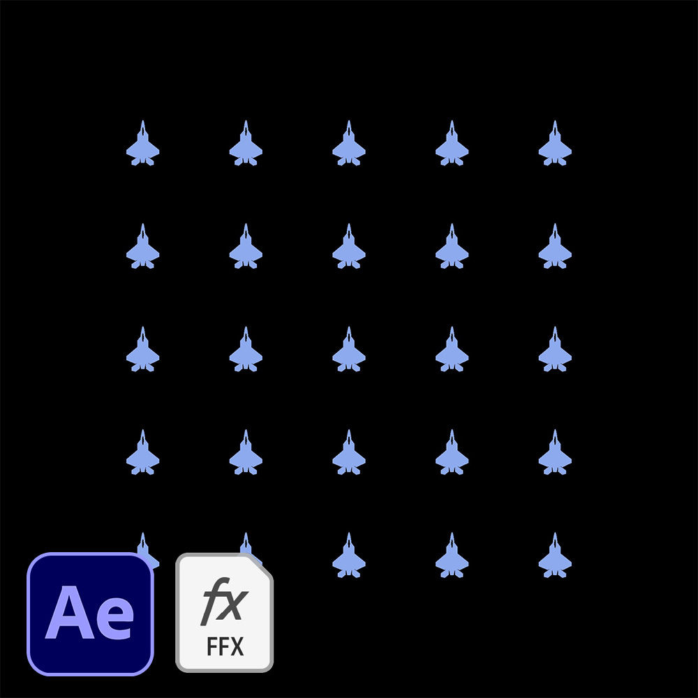 Symmetrical Grid of Shapes - Animation Preset