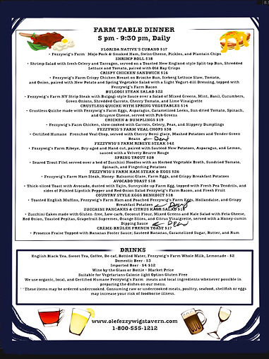 Fake Menu