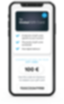 Mobile phone mockup displaying The Global Gift Card with benefits and a €100 digital gift card code