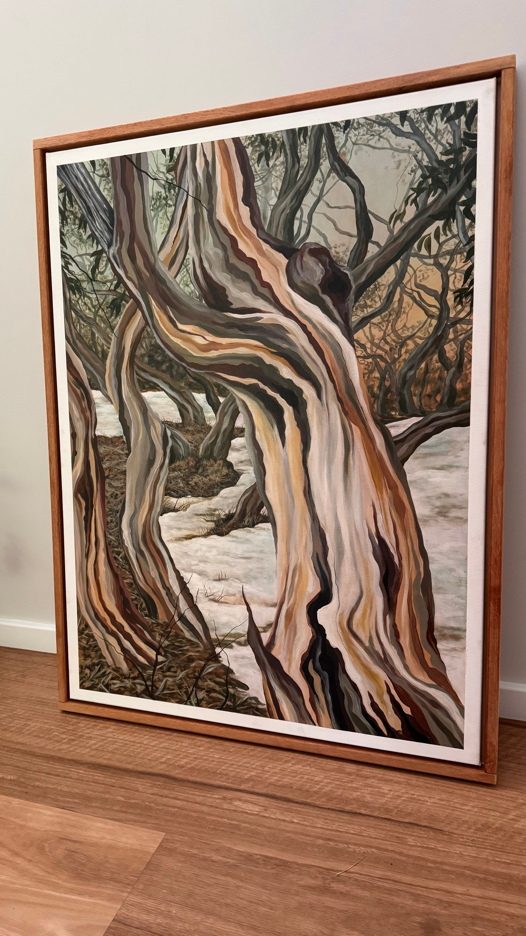 Victorian Alps Snow Gums - Painting - Acrylic on Canvas - 1070mm H x 810mm
