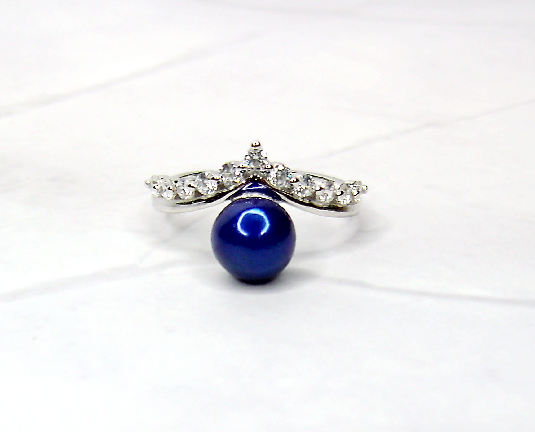 Crowned Pearl Ring