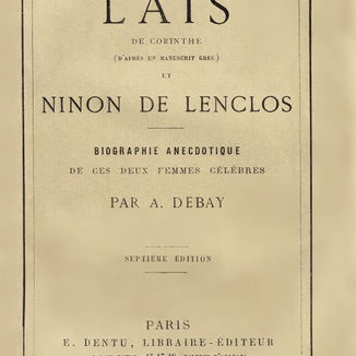 AUGUSTE DEBAY - « Laïs de Corinthe Et Ninon de Lenclos » (1858)