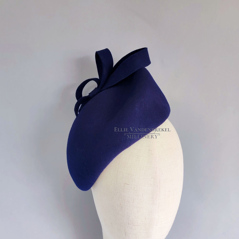 Navy felt percher