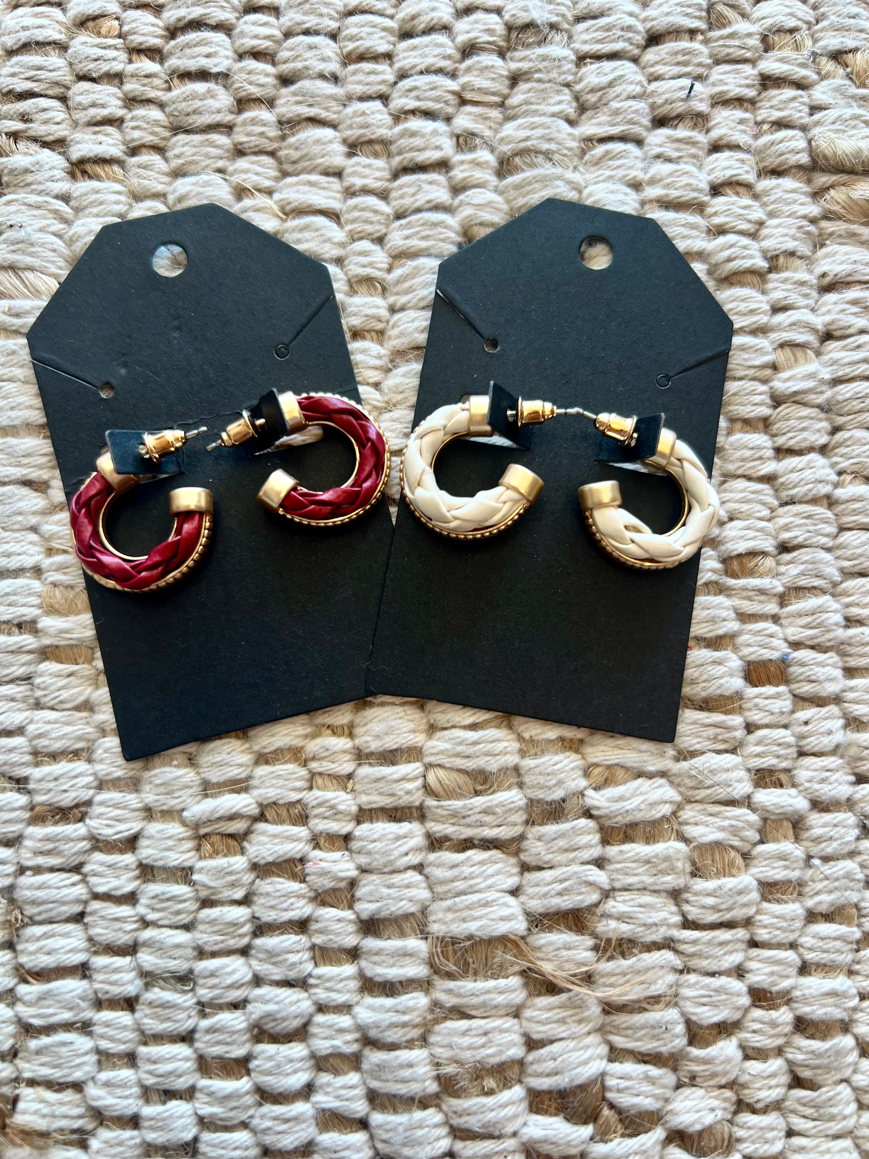 Leather Twist Earrings