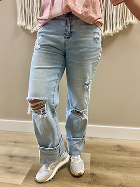 Light Wash Distressed Jeans