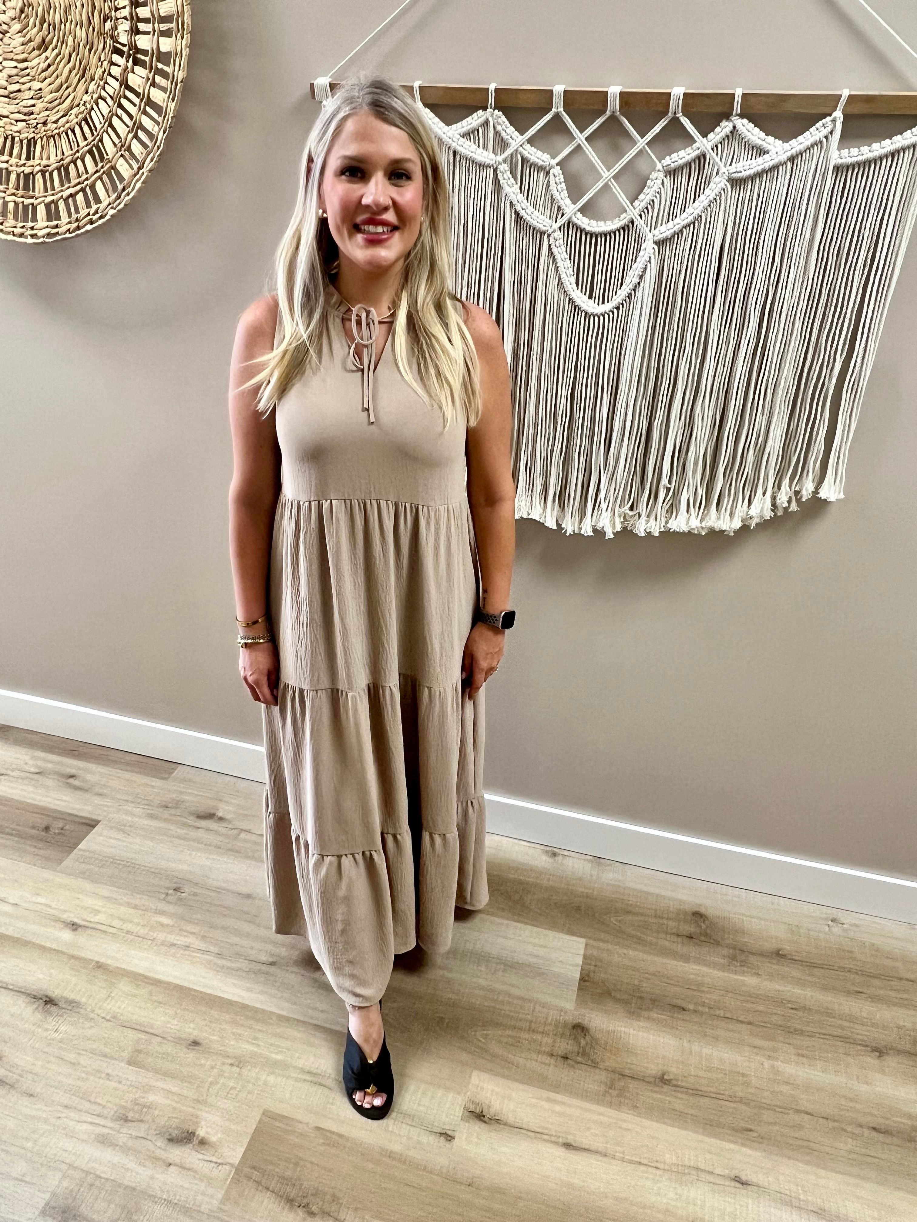 Tie Front Maxi Dress