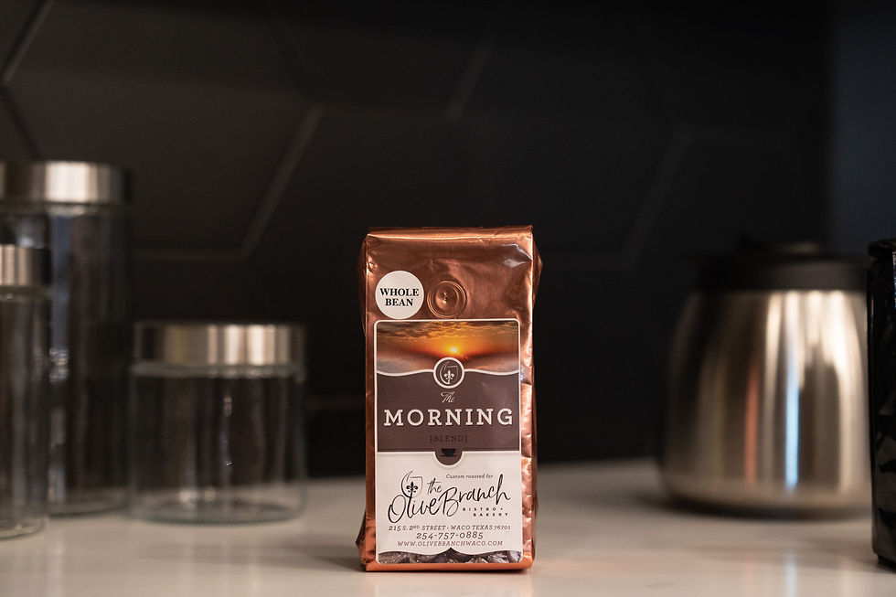 Morning Coffee bag on the counter