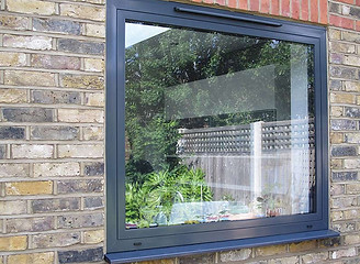 Aluminum Window in Dark Grey Colour