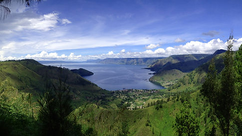 mountains overlooking sea