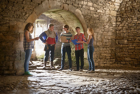 kids in cave