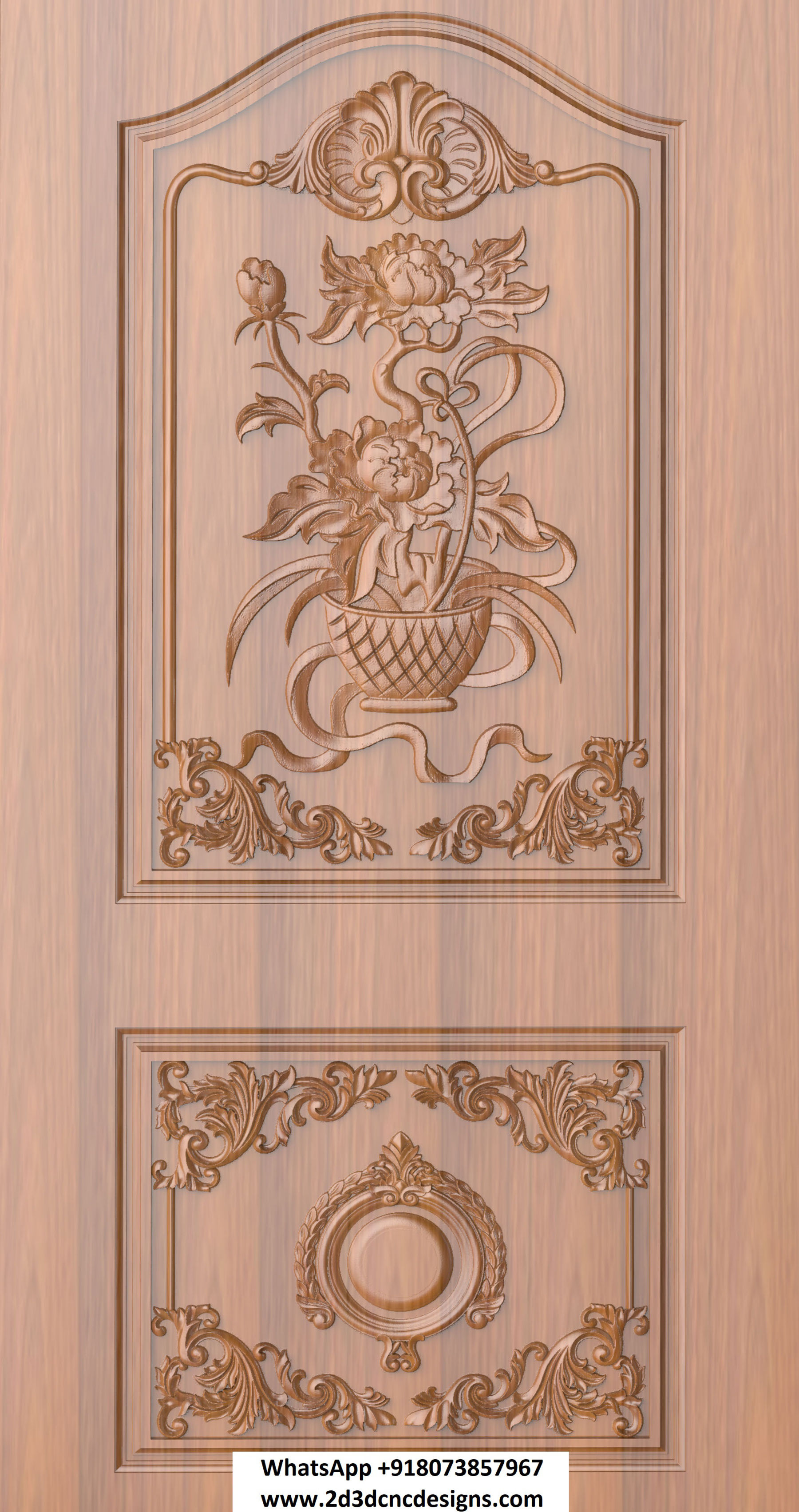 Modern Door 49 3D Design artcam relief file for CNC Router