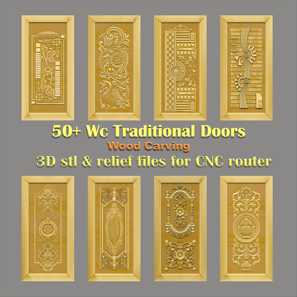 50 WC Traditional Door 3D Designs