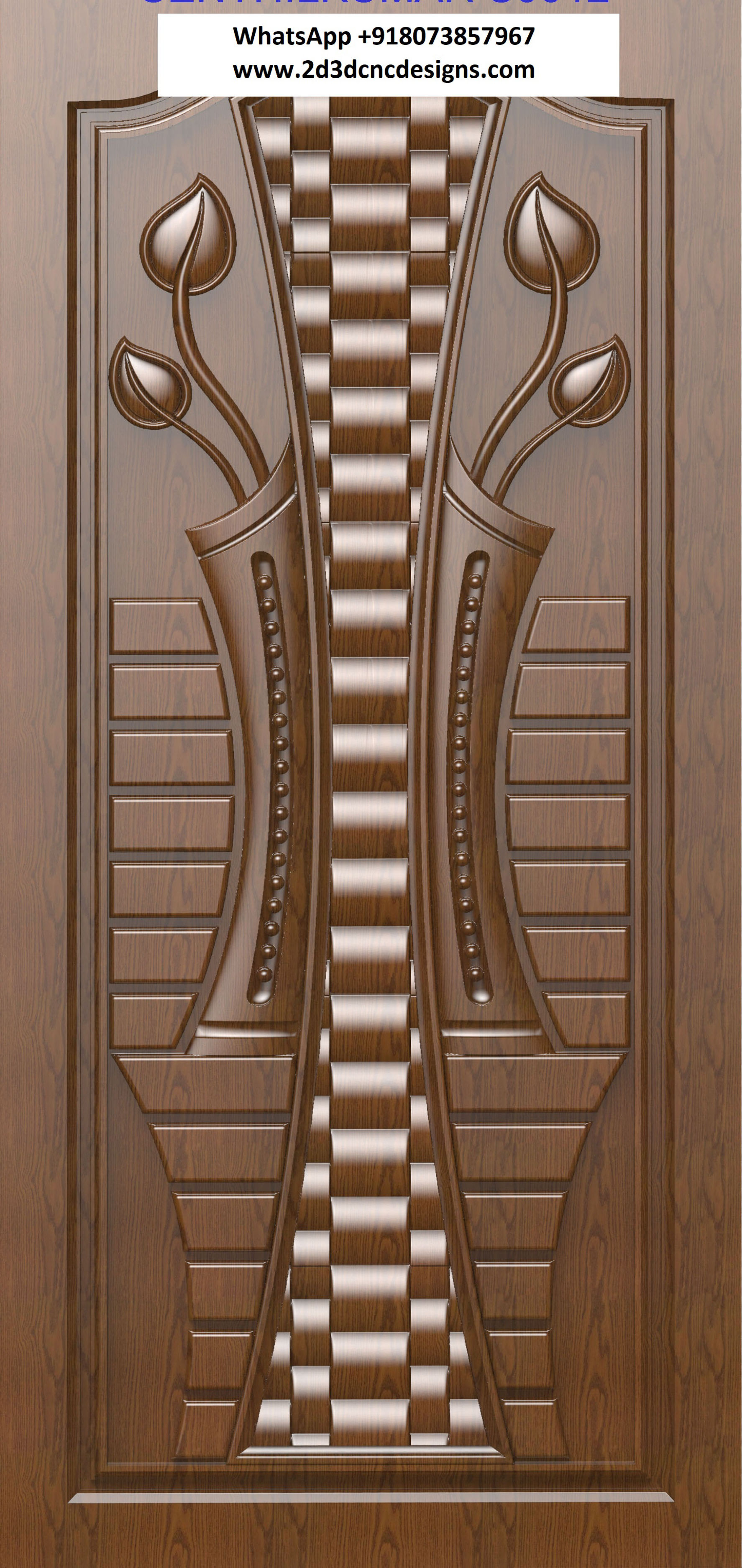 Modern Door 12 3D Design artcam relief file for CNC Router