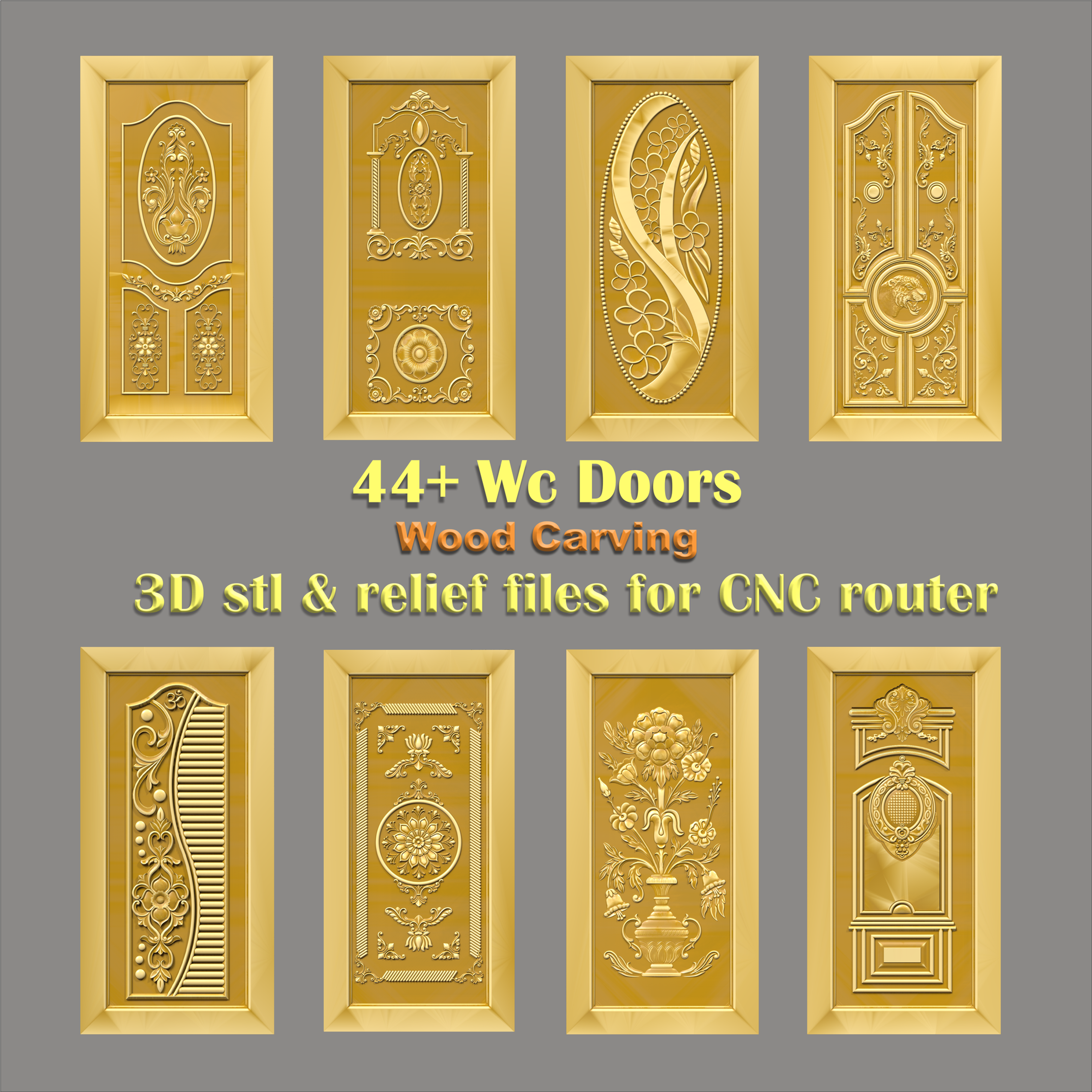 44 Wc Doors 3D Designs