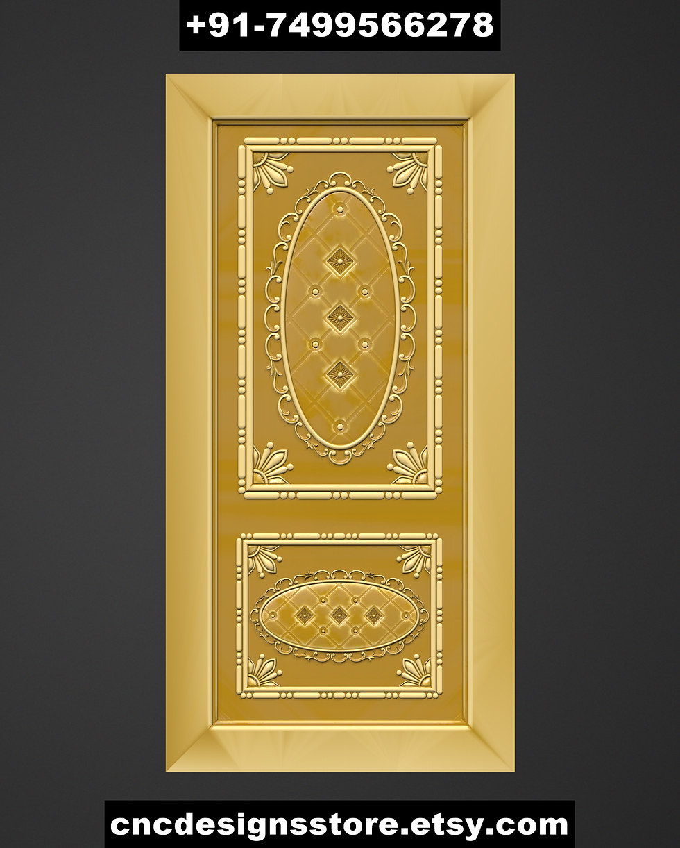 Thumbnail: 46-Top & Bottom Doors Relief files CNC Machines Wood Carving