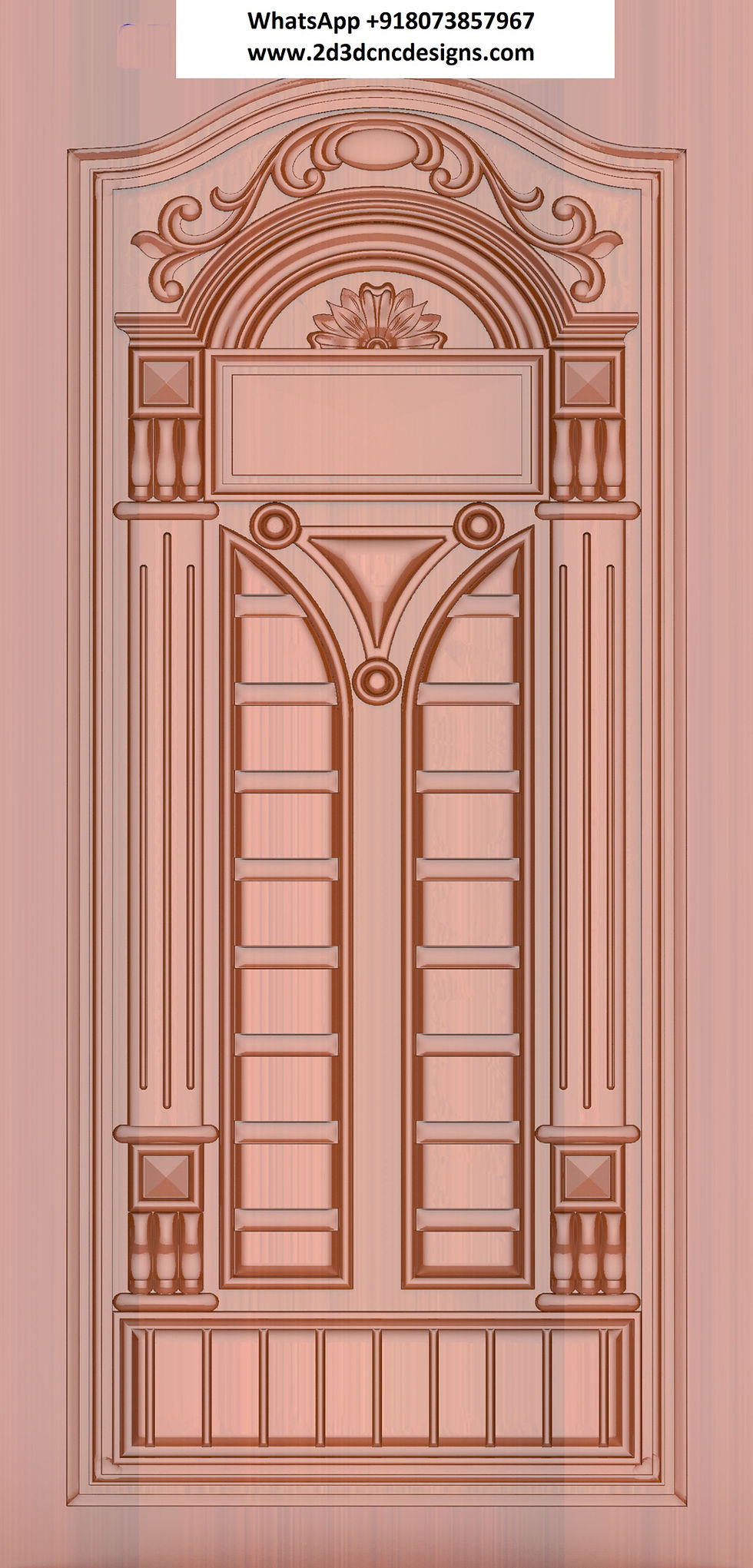 Modern Door 02 3D Design artcam relief file for CNC Router