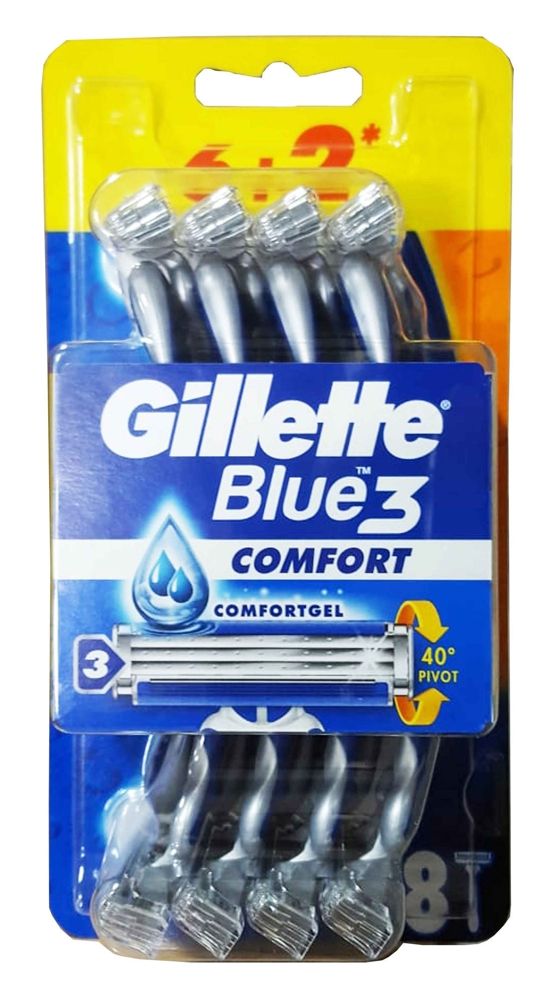 Gillette Blue3 Comfort Kullan At Tıraş Bıçağı 8'li