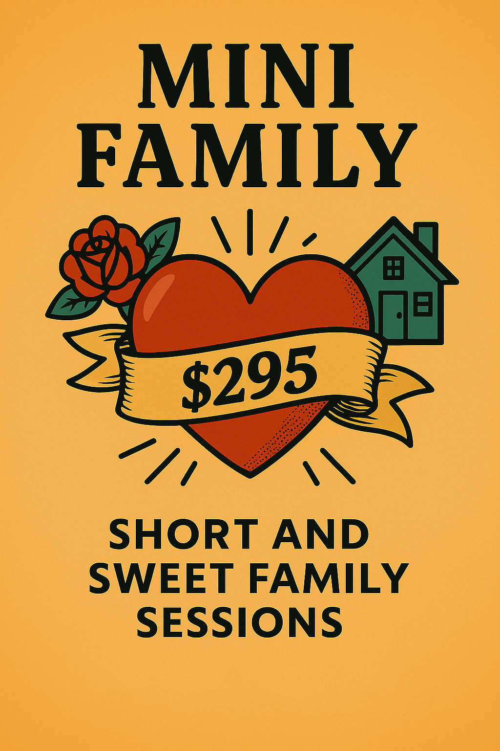 Mini Family Portrait Package – 5 images • 20 minutes • 1 location • 6 people