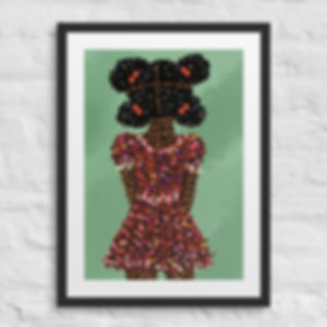 My Red Dress - Framed print