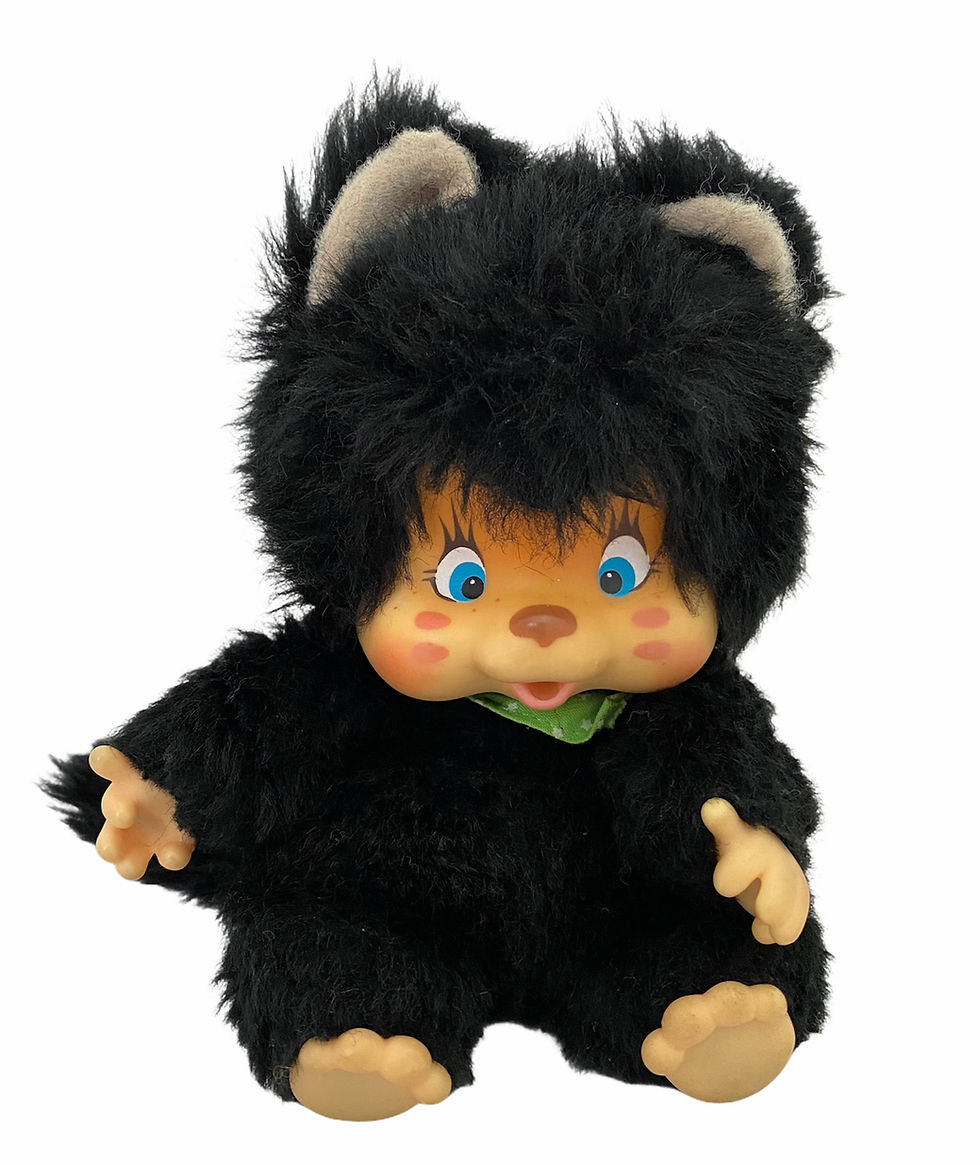 D*在様 Nyamy ぬいぐるみ　ニャーミー　washino cat モンチッチ Monchhichi/monchichi Yellow Cat/kitten Doll Vintage 1979