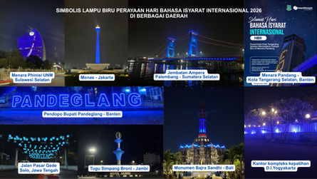 Hari Bahasa Isyarat Internasional (HBII) 2026 diperingati di berbagai wilayah Indonesia melalui beragam kegiatan, mulai dari diskusi, seminar, teater musikal, hingga penyalaan lampu biru di ruang publik. Beragam kegiatan tersebut menjadi ruang untuk mengangkat pentingnya hak asasi manusia bagi Tuli, akses komunikasi dan informasi, serta pemahaman terhadap bahasa dan budaya Tuli.