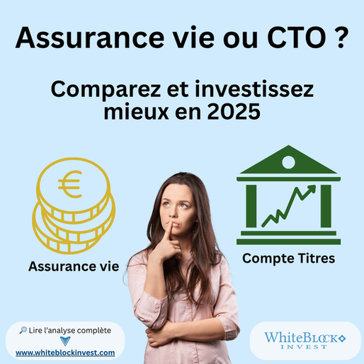 Illustration du comparatif entre l’assurance vie et le CTO pour investir en 2025