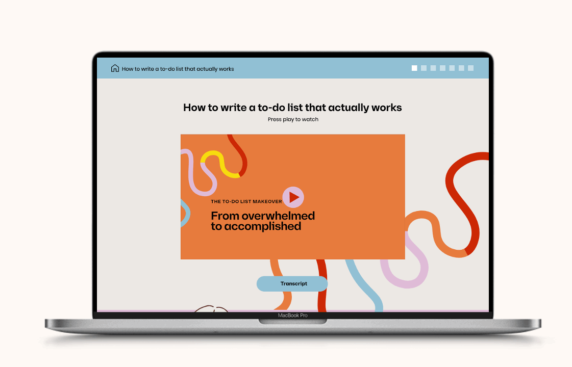 Preview of sample elearning course built in Lectora