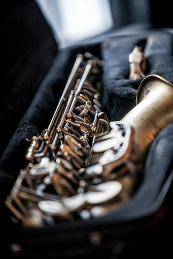 Tenor sax in case