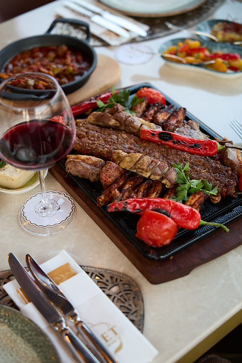 Grilled Meat With Red Wine