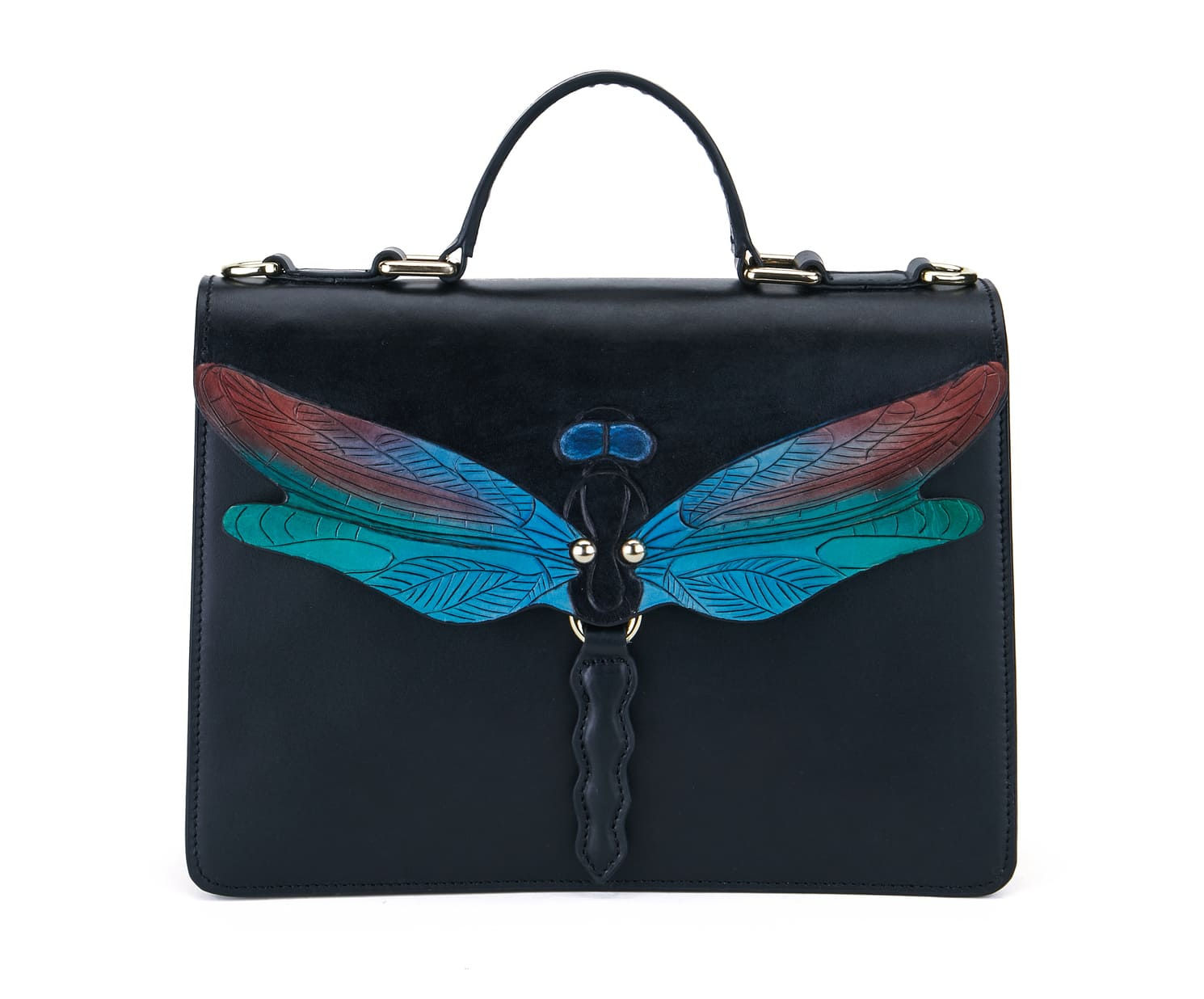 The Obsidian Dragonfly Top Handle Bag