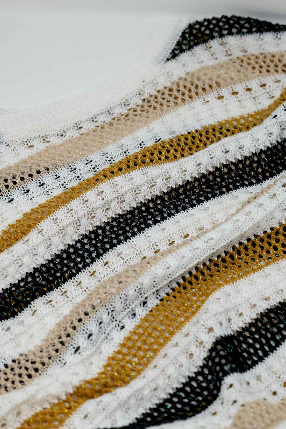 Thumbnail: Women's Multicolor Striped Knit Sweater
