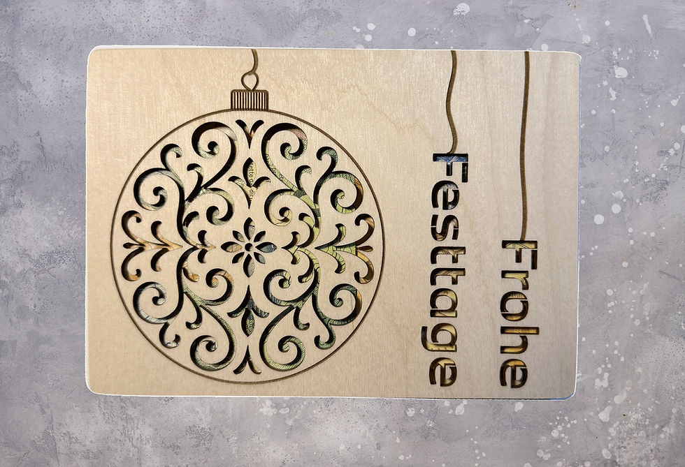 Karte für Geldgeschenke Weihnachten