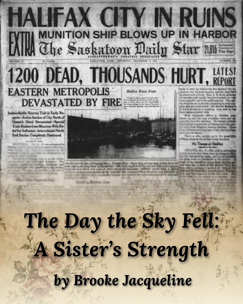 newspaper article on The Halifax Explosion by author Brooke Jacqueline