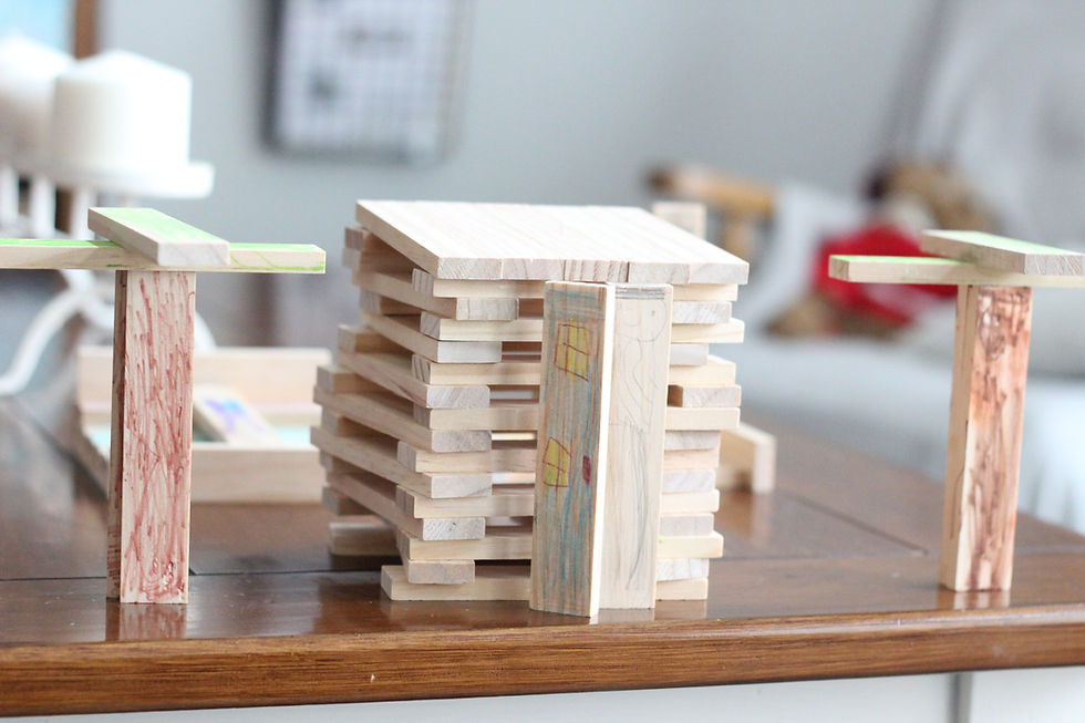 Keva blocks structure by children