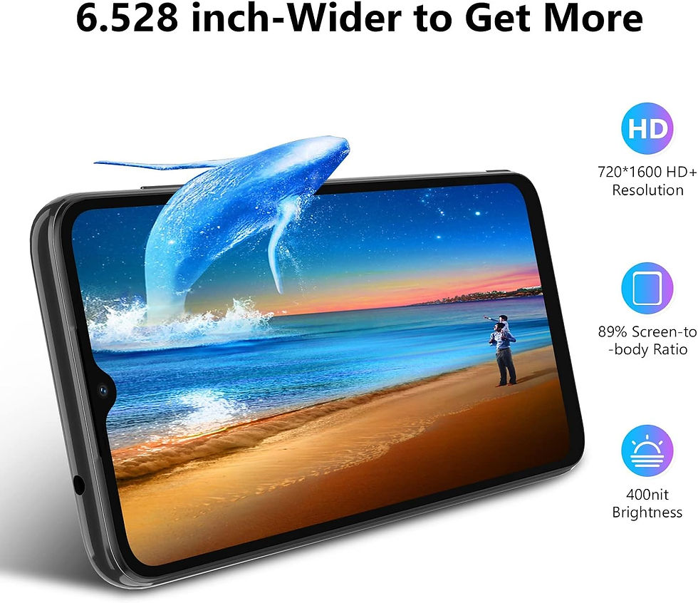 Thumbnail: Unlocked Cell Phones Canada, Blackview A55 Android Phone, 6.528 inches HD+ Wate