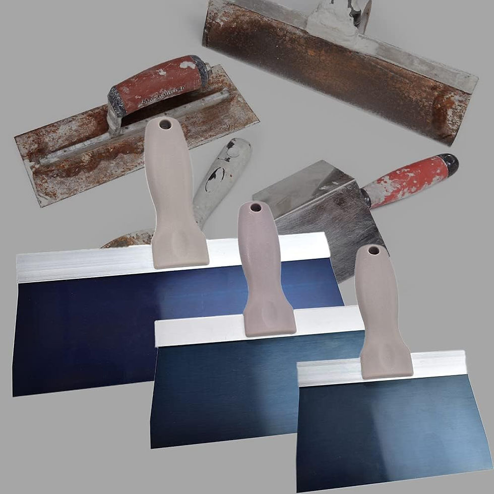 Thumbnail: scottchen PRO Drywall Taping Knife 6-8-10in Blue Steel Blade Anti-Rust with Com