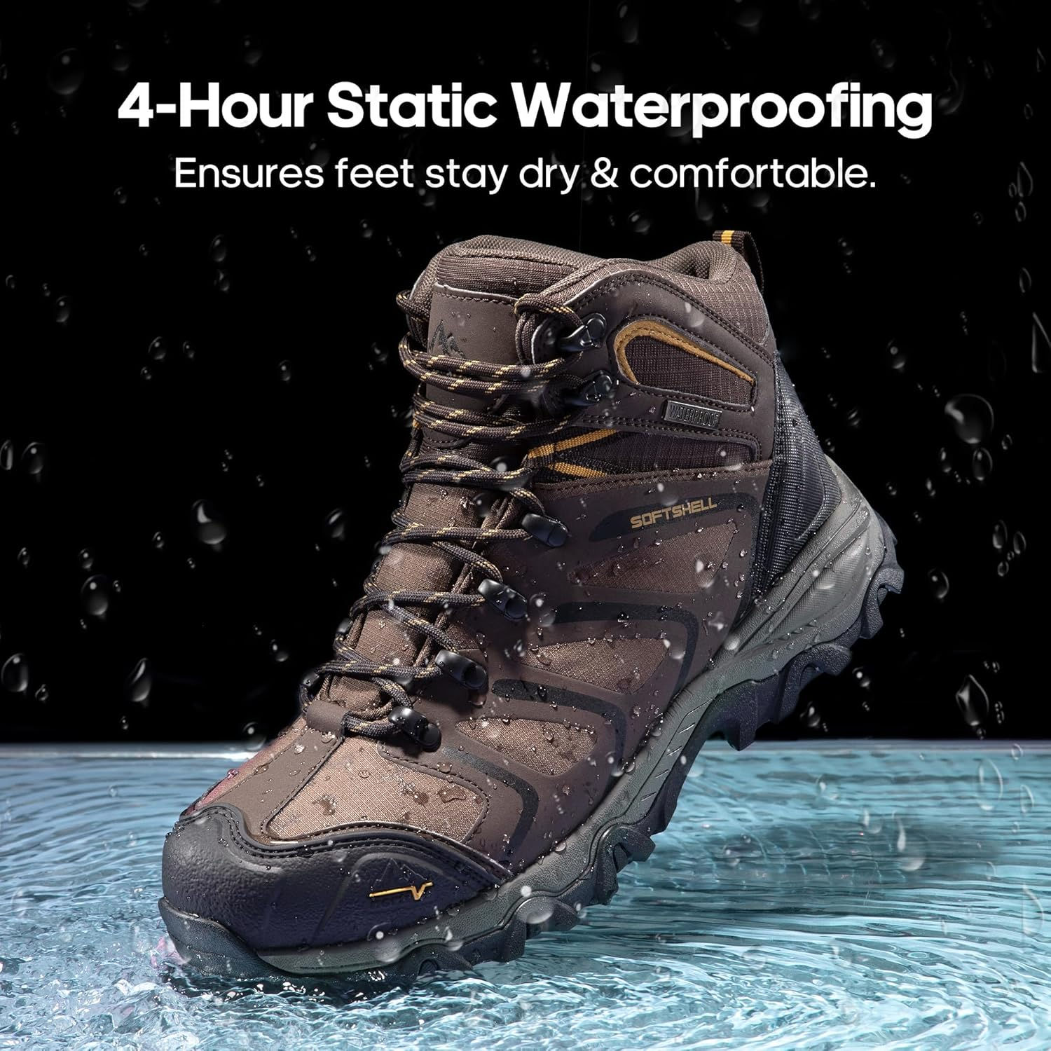 NORTIV 8 Waterproof Steel Toe Work Boots for Men Industrial Safety Slip-Resista