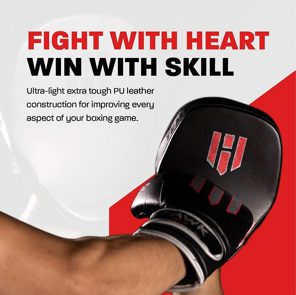 Thumbnail: Hawk Sports Punching Mitts for Men, Women, & Kids, Leather Focus Mitts for Mart