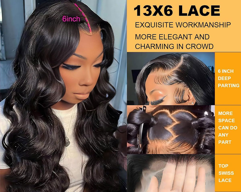 Thumbnail: VTKXGG Lace Front Wig 13x6 Straight Human Hair Wig for Women Long Natural Black