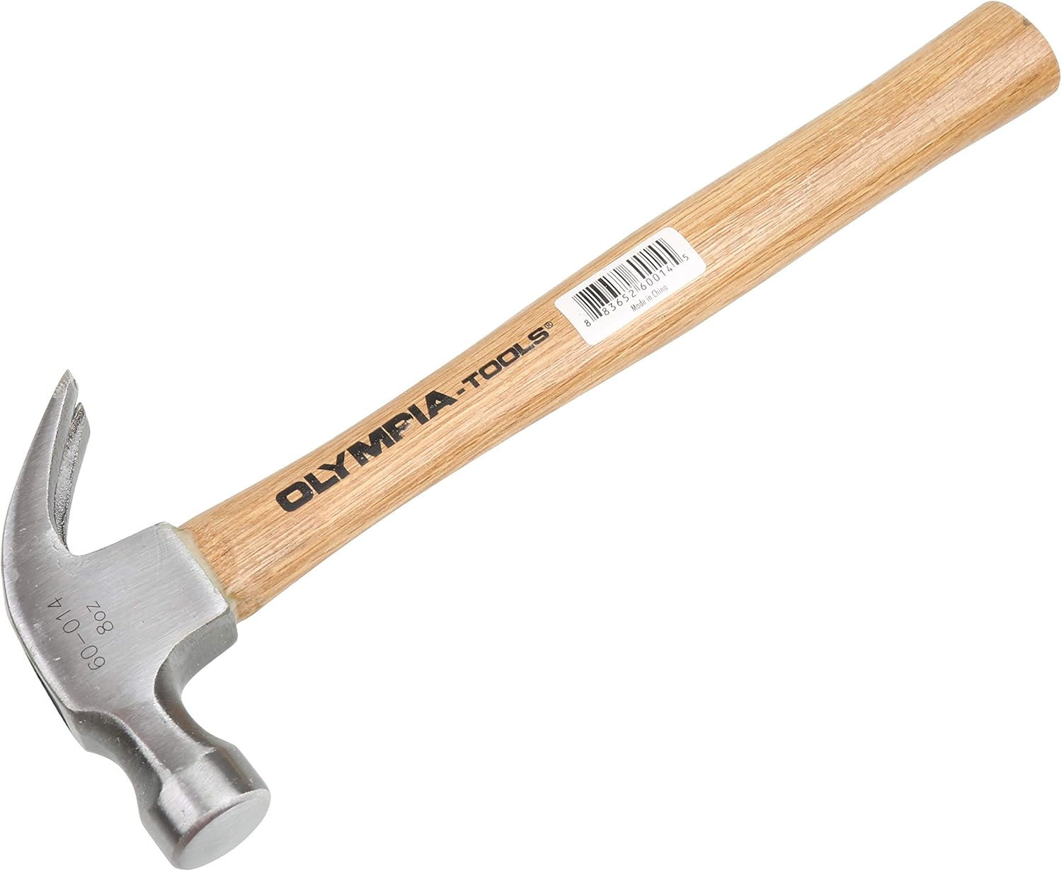 Olympia Tools 60-014 8-Ounce Claw Hammer, Wood Handle