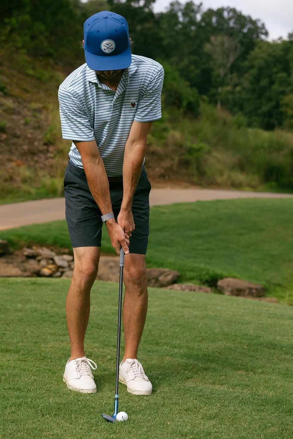 Thumbnail: Mizuno Unisex-Adult Crossed Clubs Snapback HatGolf Hat