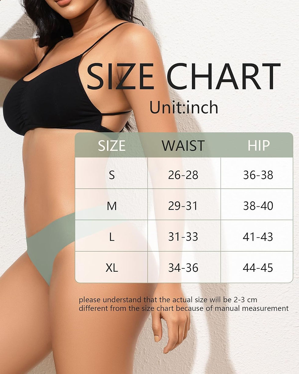 Thumbnail: Oegho 7 Pack Seamless Thong Underwear for Women No Show Breathable Stretch Comf