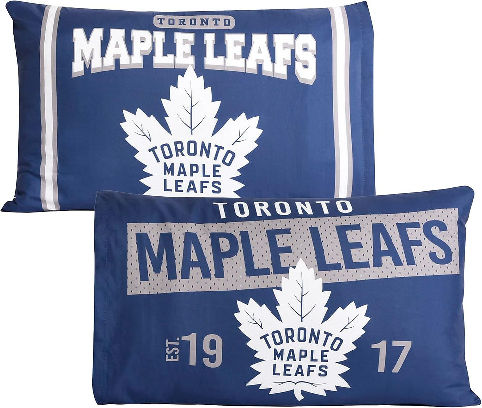 NHL Toronto Maple Leafs Set of 2 Pillowcases EXPRESSIONS Reversible Soft & Dura