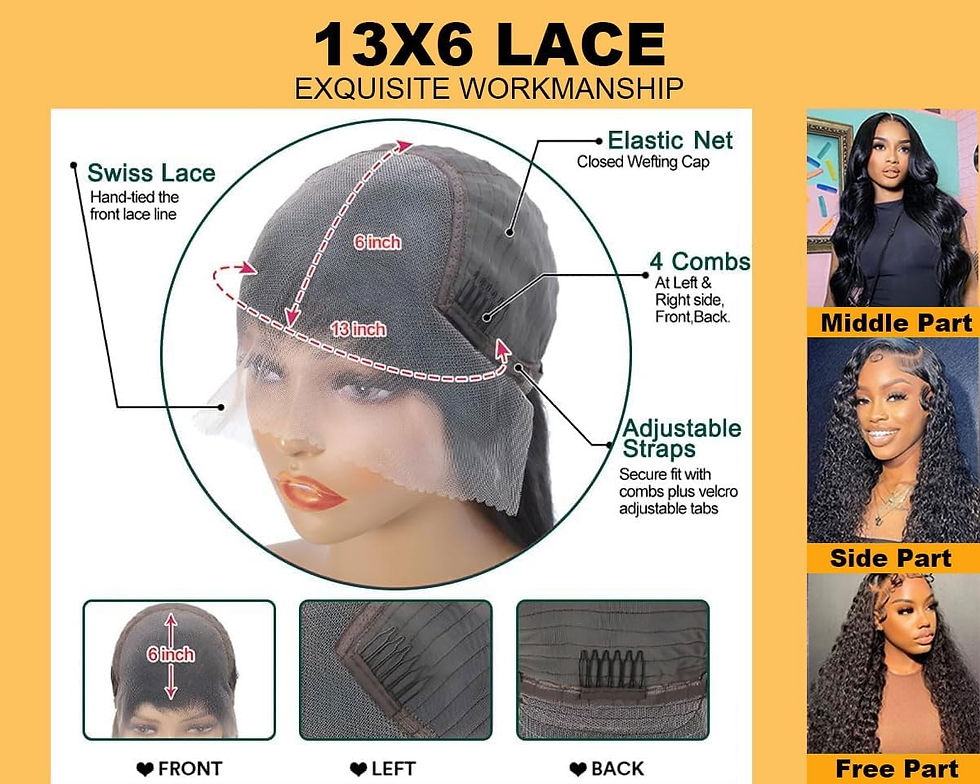 Thumbnail: VTKXGG Lace Front Wig 13x6 Straight Human Hair Wig for Women Long Natural Black