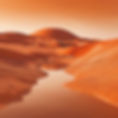 landscape orange as the primary color with a calm tone like desert but with pockets of wat