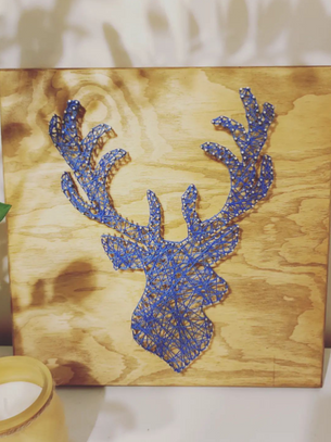 To mój pierwszy, łosiu... #stringart5 [obraz z nici]